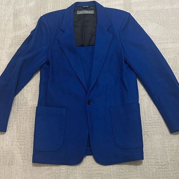 Vintage Le Tigre Blue One Button Blazer Unisex - Picture 1 of 8